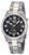 Reloj de radiofrecuencia para hombre de titanio con esfera negra, eslabones bicolor y visualización de fecha