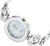 Reloj de mujer, caja plateada con esfera azul y pulsera de eslabones