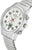 Reloj de mujer de perfil: caja plateada y pulsera de acero inoxidable, esfera blanca