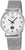 "Reloj de mujer Master Time con correa de malla plateada y esfera redonda, manecillas negras, pantalla."