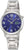 "Reloj de mujer con esfera azul, manecillas analógicas y ventana de fecha, brazalete de titanio"