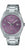 Reloj Casio para hombre con correa de metal plateada y esfera morada, caja redonda