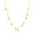 Collar dorado con pequeños discos redondos como colgante, cadena fina