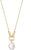 Collar dorado con colgante de perla y detalle de doble anilla