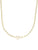 Collar dorado con colgante de perlas y cadena de eslabones finos