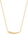 Collar dorado con colgante alargado y cadena de eslabones finos