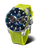 Vostok Europe herrklocka Rocket N1 med blå urtavla och gult silikonarmband