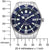 Reloj de buceo con esfera azul e indicador de fecha