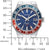 Pulsera de hombre con esfera azul, inscripciones GMT rojas/azules en el bisel, medida