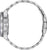 Reloj de hombre con pulsera de acero inoxidable plateado y corona estriada lateral