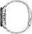Pulsera de hombre: brazalete de eslabones de acero, vista lateral de la caja