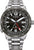 Reloj de pulsera para hombre con esfera negra, automático GMT y correa de acero, fecha 7