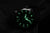 Pulsera de hombre con manecillas y números luminiscentes verdes, caja oscura