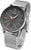 Reloj de hombre con correa de malla de acero inoxidable, esfera y manecillas oscuras, diseño automático
