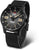 Reloj para hombre con esfera negra y correa de malla de acero inoxidable, pantalla de fecha grande