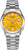 Reloj Citizen Tsuyosa automático, correa de acero inoxidable plateada, esfera amarilla