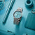 Reloj de hombre con esfera turquesa y correa de acero inoxidable