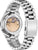 Reloj de hombre con movimiento automático visible en caja de acero inoxidable plateado