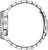 Reloj de pulsera de acero inoxidable con bisel visible y brazalete de metal