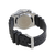 Reloj de hombre con fondo de acero inoxidable, correa de caucho negra