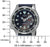 Reloj de buceo para hombre con esfera azul oscuro, bisel giratorio y visualización de fecha
