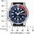 Reloj de hombre con esfera azul y correa de cuero negra