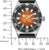 Reloj para hombre con esfera naranja, bisel negro e índices luminosos