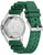 Fondo de reloj de pulsera para hombre con correa de silicona verde y caja de acero inoxidable