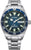 Pulsera de hombre con esfera azul, bisel moleteado bidireccional y visualización de fecha