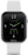 Smartwatch con pantalla negra y correa de silicona blanca, caja rectangular