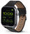 OPS! Smartwatch con botones laterales y correa de cuero negro, mostrando las 10:09