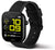 Reloj inteligente unisex con pantalla negra y correa ancha de silicona, botones laterales visibles