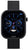 Smartwatch para mujer con caja negra, pantalla azul y correa de malla de metal negra
