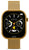 Reloj inteligente unisex: correa de malla dorada, pantalla negra