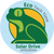 Pegatina Solar-Drive-Initiative con logo Eco Tech Time y dragón solar