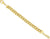 Pulsera de cadena de eslabones de oro con acabado mate, detalle de cadena