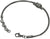 Pulsera gris con eslabones de ancla, charm de logo y placa de cierre, terminales
