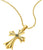 Collar con colgante de cruz en tono dorado