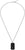 Collar con colgante de carbono negro y cadena de plata, rectangular, Police STORM II