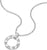 Collar con colgante redondo con segmentos grabados, eslabones plateados