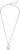 Collar con cadena de eslabones y placa de identidad, plateado