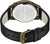 Pulsera de hombre con correa de cuero negra, hebilla de pasador y esfera blanca con logo
