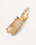 Collar con colgante de piedra preciosa rectangular y detalles brillantes, bañado en oro de 18 quilates