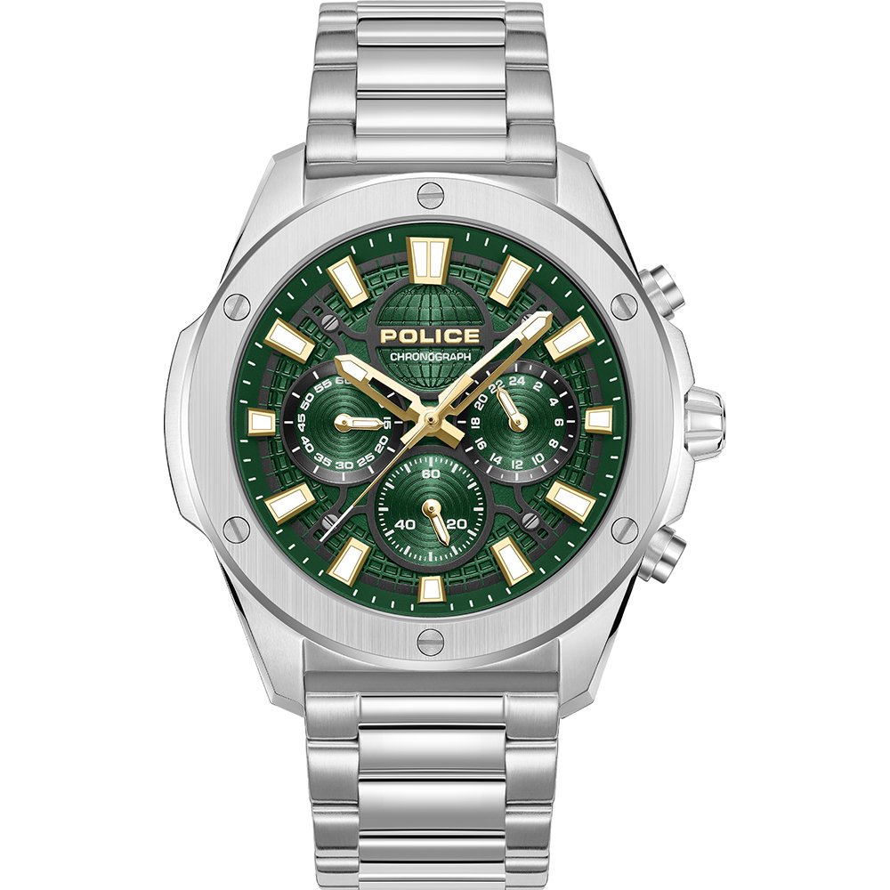 Police Moonstrike PEWGK0093101 Herrenuhr Grün • Quarz-Chronograph • Mineralglas