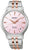 Seiko Presage - Reloj de mujer con esfera de nácar rosa, detalles en oro rosa y brazalete de metal
