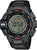 Reloj de hombre con pantalla digital negra, caja robusta y correa de caucho