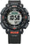 Reloj digital para hombre 10:50, caja negra y correa de silicona negra