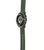 Reloj de hombre con correa verde y pantalla digital, caja protectora redonda.