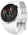 Smartwatch blanca con pantalla redonda y correa de silicona blanca