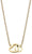 Collar dorado con colgante de corazón y detalles de circonita, cadena de eslabones